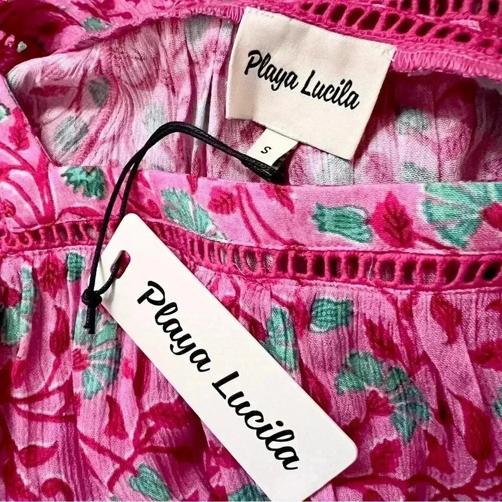 NWT Playa Lucila Floral Dress Pink - Picture 5 of 14